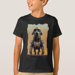 Science Fiction Art Portret van een Robot Dog T-shirt