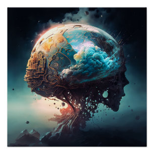 Science Fiction Brain Perfect Poster