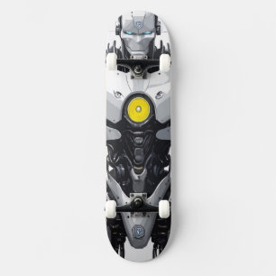 Science-Fiction Cyborg Android Mecha Stripverhaal  Skateboard