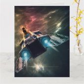 SCIENCE FICTION ESPACESHIP SCI-FI CARTES D'ANNIVER (Fleur jaune)