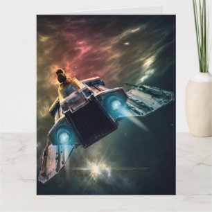 SCIENCE FICTION ESPACESHIP SCI-FI CARTES D'ANNIVER