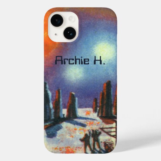  Science Fiction Foreign Planet met Aliens Case-Mate iPhone Case (Achterkant)