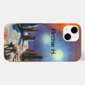  Science Fiction Foreign Planet met Aliens Case-Mate iPhone Case (Achterkant (horizontaal))