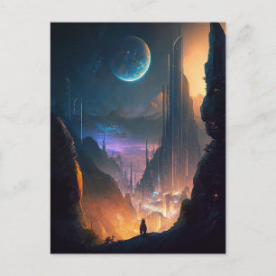 Science Fiction Futuristic City Briefkaart