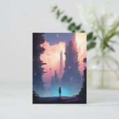 Science Fiction Futuristic City Briefkaart (Staand voorkant)