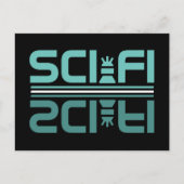 Science Fiction Robot Briefkaart (Voorkant)