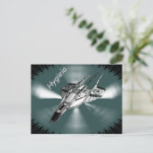 Science Fiction Spaceship Briefkaart (Staand voorkant)