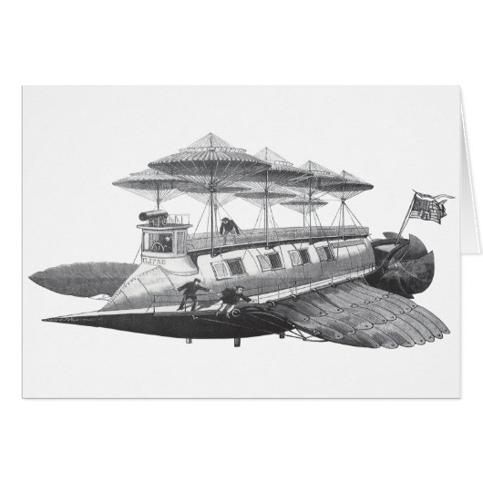 Science-fiction Steampunk vintage Éclipse de dirig (Devant horizontal)