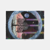 Science Fiction Tree of Life Fleece Deken (Voorkant (Horizontaal))