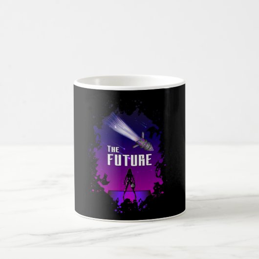 Science Fiction Ufo Space Alien Rocket Funny Gift Koffiemok (Center)
