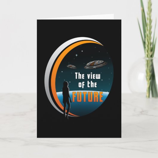 Science Fiction Ufo Space Alien Sci-Fi Funny Gift Kaart (Voorkant)
