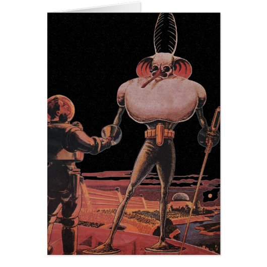 Science-fiction vintage Astronaute Serrer la main (Devant)