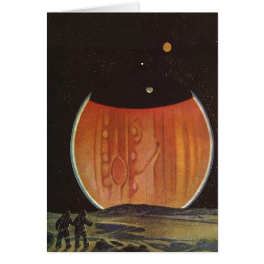 Science-fiction vintage, astronautes sur Ganymede (Devant)