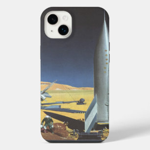 Science-fiction vintage de planète désertique avec