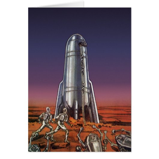 Science-fiction vintage, les astronautes Beetle Al (Devant)