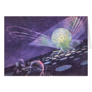 Science-fiction vintage, un globe lumineux avec de