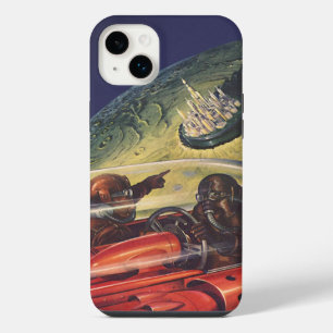 Science-fiction vintage, ville futuriste sur la Lu