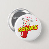 Science Flask Cartoon Ronde Button 5,7 Cm (Voorkant /achterkant)