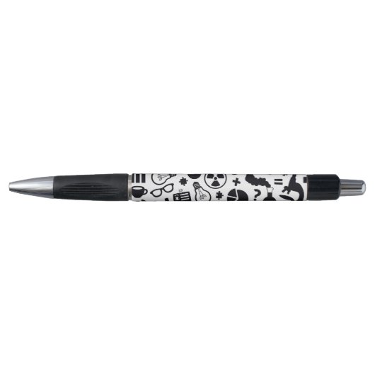 Science for Scientist Pattern (zwart-wit) Pen (Voorkant)