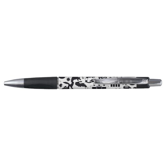Science for Scientist Pattern (zwart-wit) Pen (Achterkant)