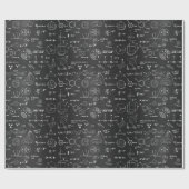 Science Formula Blackboard Wrapping Paper Cadeaupapier (Vlak)