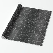 Science Formula Blackboard Wrapping Paper Cadeaupapier (Uitgerold)