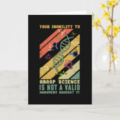 Science Funny Scientist Physics Chemistry Kaart (Gele Bloem)