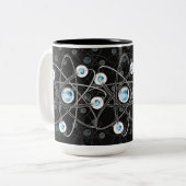 Science Geek Atom Symbool Black Mok (Voorkant links)