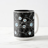 Science Geek Atom Symbool Black Mok (Voorkant rechts)