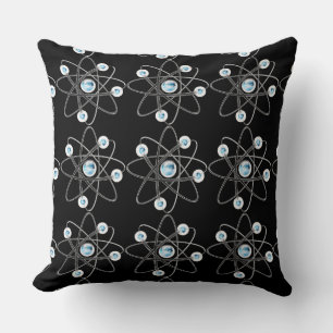 Science Geek Atom Symbool Black Sierkussen