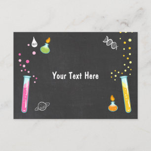 Science Insert card Science Party Experiment RSVP Kaartje