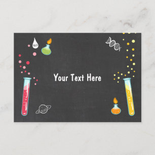Science Insert card Science Party Experiment RSVP Kaartje