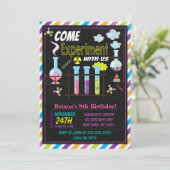 Science Invitation à une fête d'anniversaire pour  (Debout devant)