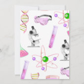 Science Invitation Anniversaire Pour Les Filles (Dos)