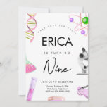 Science Invitation Anniversaire Pour Les Filles<br><div class="desc">Appelle tous les amateurs de science ! Cette invitation d'anniversaire scientifique est l'invitation parfaite pour une fête d'anniversaire à thème scientifique ou chimique.</div>