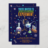 Science Invitations d'anniversaire (Devant / Derrière)