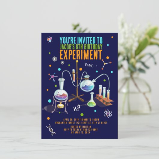 Science Invitations d'anniversaire (Debout devant)