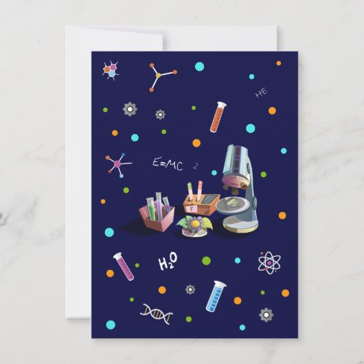 Science Invitations d'anniversaire (Dos)