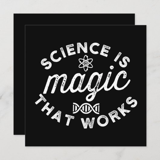 SCIENCE IS MAGIC THAT WORKS SAVE THE DATE (Voorkant / Achterkant)