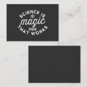 SCIENCE IS MAGIC THAT WORKS VISITEKAARTJE (Voorkant / Achterkant)