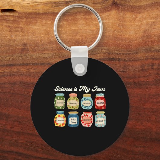 Science Is My Jam Teacher Shirt Stem Student Educa Sleutelhanger (Voorkant)