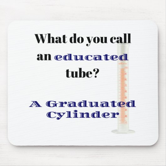 Science Joke Dad Joke Graduated Cylinder Muismat (Voorkant)