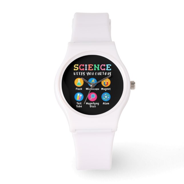 Science keeps you curious horloge (Voorkant)