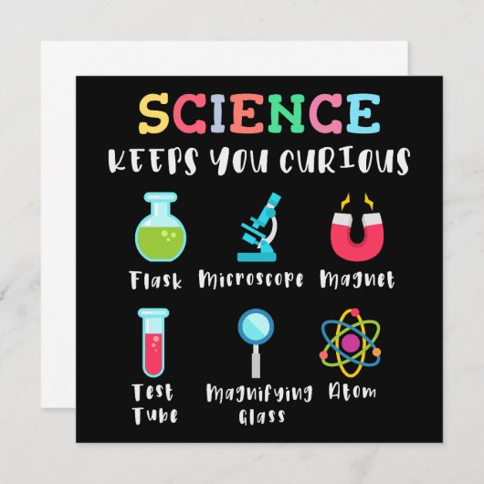 Science keeps you curious save the date (Voorkant / Achterkant)