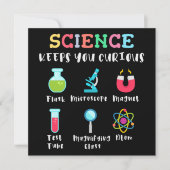 Science keeps you curious save the date (Voorkant)