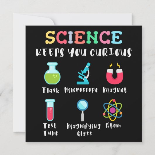 Science keeps you curious save the date (Voorkant)