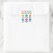 Science keeps you curious vierkante sticker (Tas)