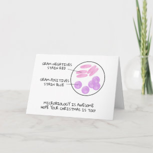 Science Kerstmicrobiologisch Gram Stain Poem Lab Kaart