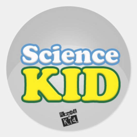 Science kind (set van 20) ronde sticker (Voorkant)