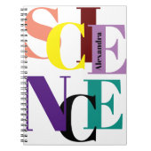 "SCIENCE" kleurrijk gepersonaliseerd Notitieboek (Voorkant)